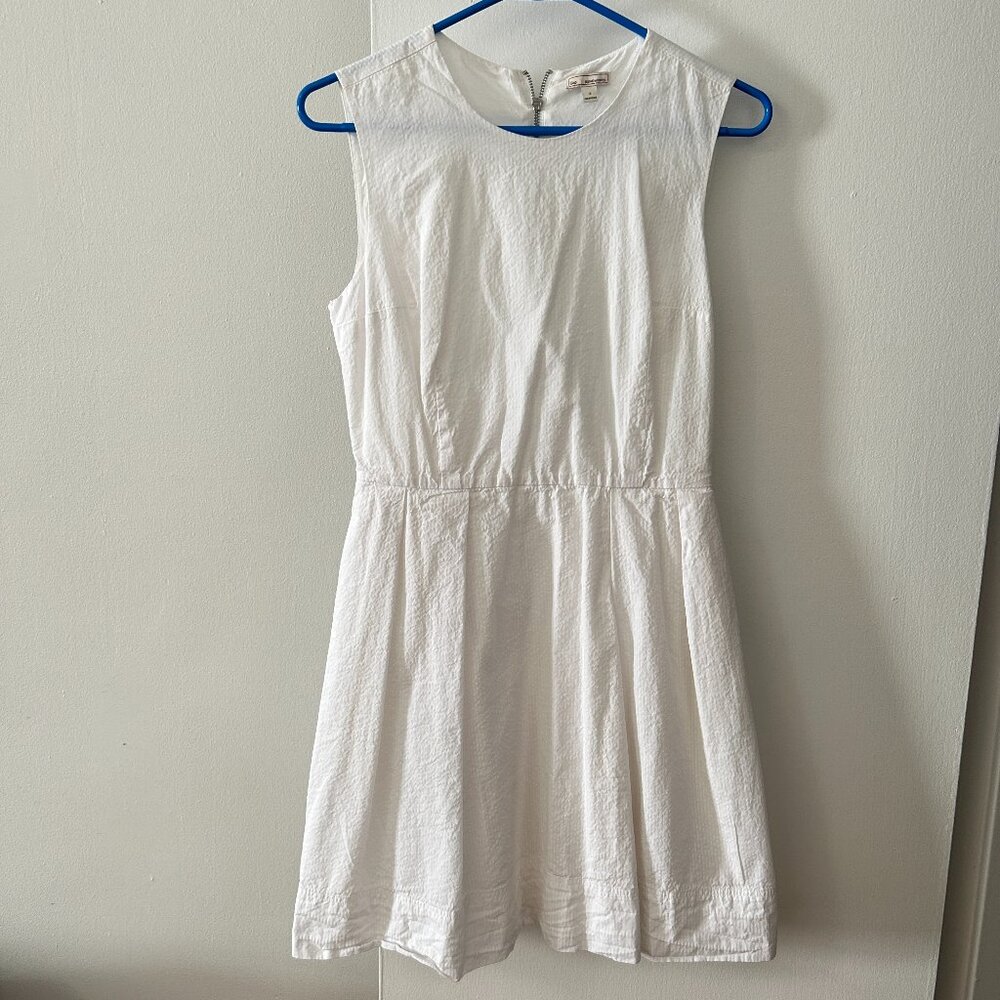 Gap Womens size 2 White cotton Sheath Sleeveless Pocket Lined Dress Bridal
